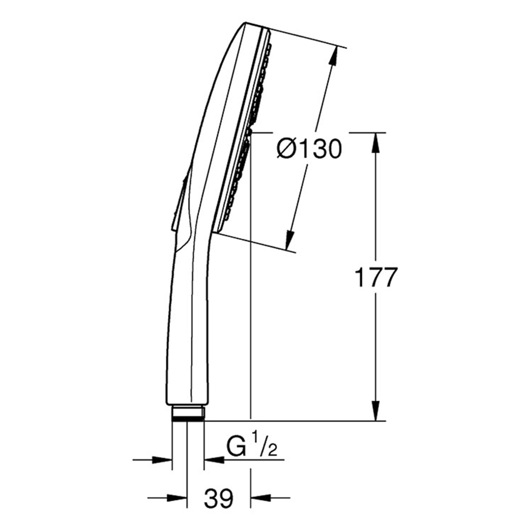 Shower head Grohe Rainshower Smartactive 130 26574DC0 – Grohe 11.203.1611.0097 – снимка 2